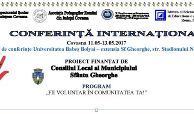 CONFERINTA INTERNATIONALA 11.05- 13.05.2017 COVASNA
